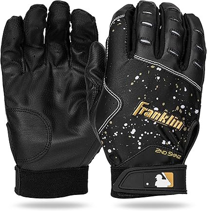 Guantes de bateo Franklin Sports MLB 2nd Skinz - Adulto L - Negro
