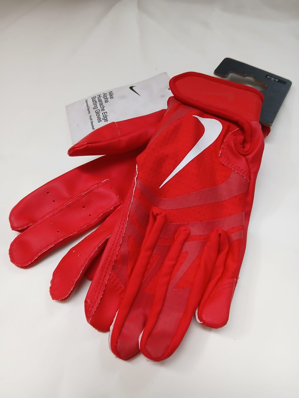 Guantes de bateo Nike Alpha Huarache Edge - Youth M -Rojos - Imagen 2