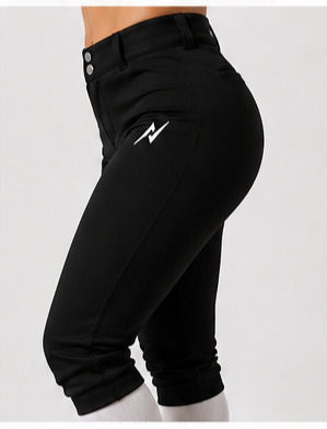 Pantalón Bombacho Softball Femenino Corto Negro - Imagen 3
