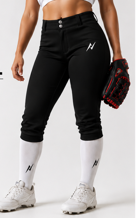 Pantalón Bombacho Softball Femenino Corto Negro