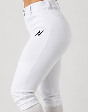 Pantalón Bombacho Softball Femenino Corto Blanco - Imagen 3