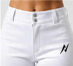 Pantalón Bombacho Softball Femenino Corto Blanco - Imagen 2